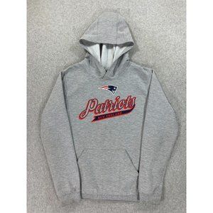 New England Patriots NFL Team Apparel Hoodie Sweatshirt (Youth‎ XL) Gray